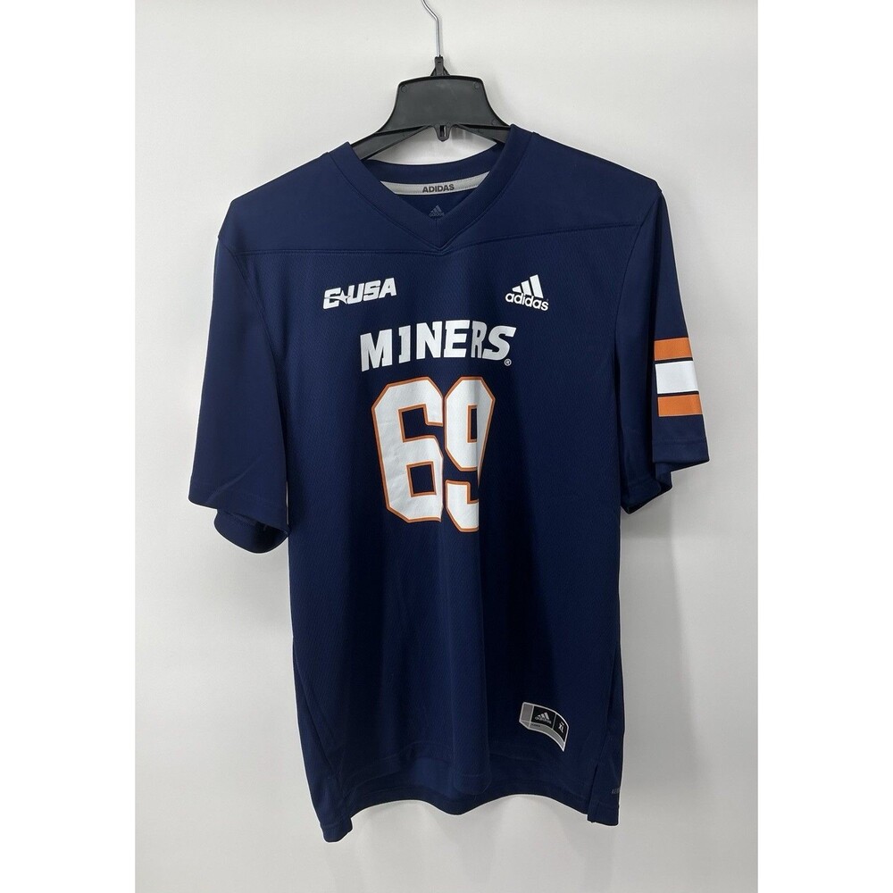 Adidas Men’s Blue Conference USA Miners Jersey #69 Lightfoot Size XL